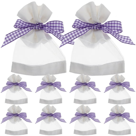 Ciieeo 10pcs Empty Sachet Bag Lavender Sachet Bag Refillable Fragrance Sachet Visible Lavender Pouch