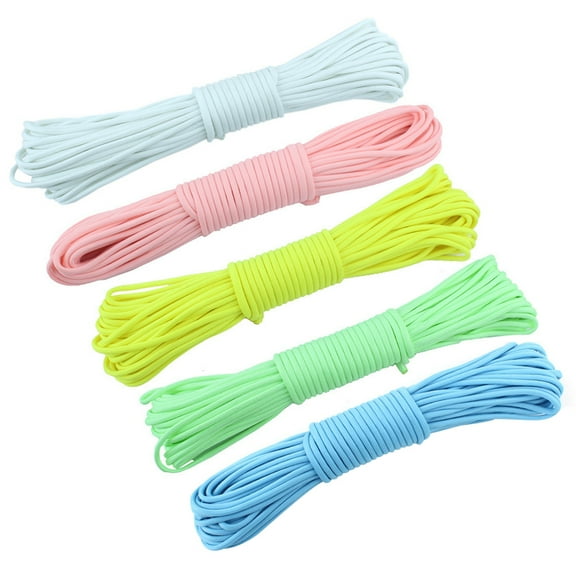 Ciieeo 5pcs Outdoor 1 Meter Night Nine-core Luminous Umbrella Ropes Luminous Parachute Cord Glowing in the Dark