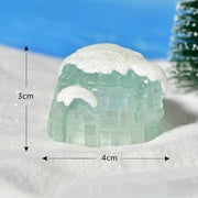 Ciieeo 6pcs Mini Igloo Toys Ice House Models Lifelike Arctic Building Dollhouse Figurines For Boys Girls Kids Micro Landscape Decoration Sand Table Gardens Bonsai Scenes
