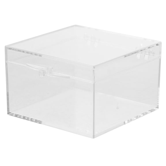 Ciieeo Transparent Display Box Wear-resistant Plastic Gemstone Display Case Mineral Specimen Showing Case
