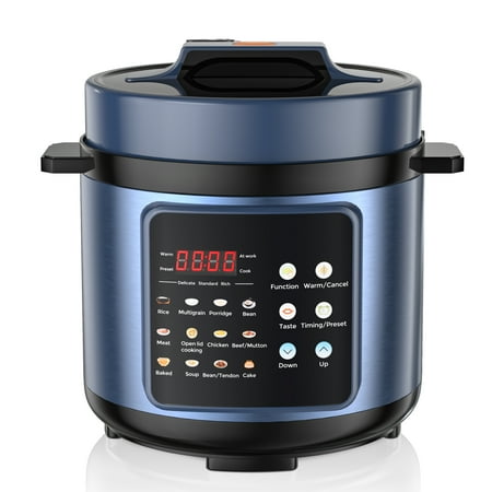 Cikuci 12-in-1 Electric Pressure Cooker, Multi-Functional Slow Cooker, Rice Cooker, Saute pan, Soup Pot, Warmer, Preset Cooking