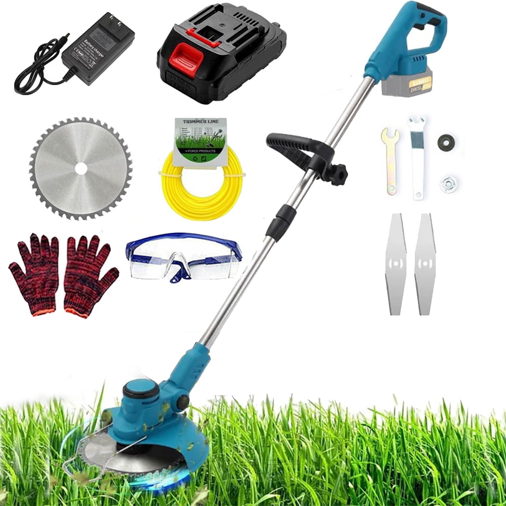 Cikuci Brushless String Trimmer, 8 Inch Electric Weed Eater Lawn Edger with Battery, 800W, 3.0Ah Lithium-Ion Battery