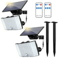 thumbnail image 1 of Cikuci Outdoor Solar Lights With Ground Stakes, 2 Pack Motion Sensor Solar Flood Lights with Remote, IP65 Waterproof Solar Lighting for Garden Patio Garage, 1 of 10