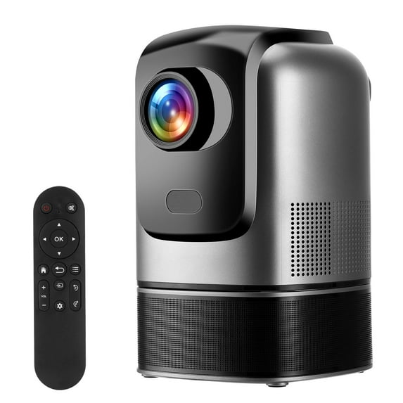 Cikuci Projector, Portable 4K Projector with WiFi 6 and Bluetooth 5.2, Super Low Noise, Eye Protection Source, Native 1080P Projector for Home Bedroom