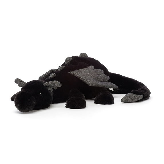Ciky Miff Mothman - Super Soft & Cuddly Series Plush Toy, Adorable Fluffy Stuffed Animal for Kids & Adults, Unique Cuddly Creature Gift, Cute Mythical Plushie,Onyx Dragon