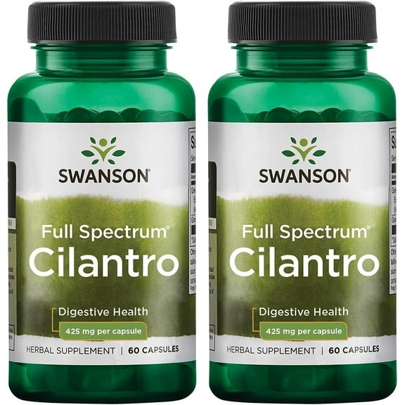 Cilantro (Coriander) 425 mg 60 Caps by Swanson - 2 Pack