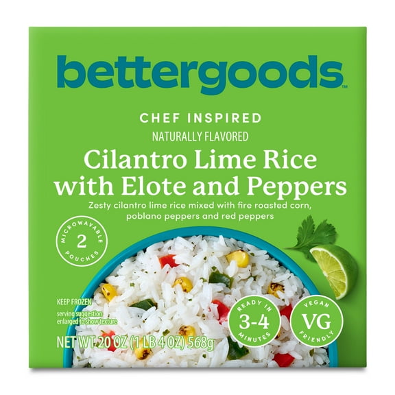 bettergoods Cilantro Lime Rice with Roasted Vegetables, 20 oz (Frozen)