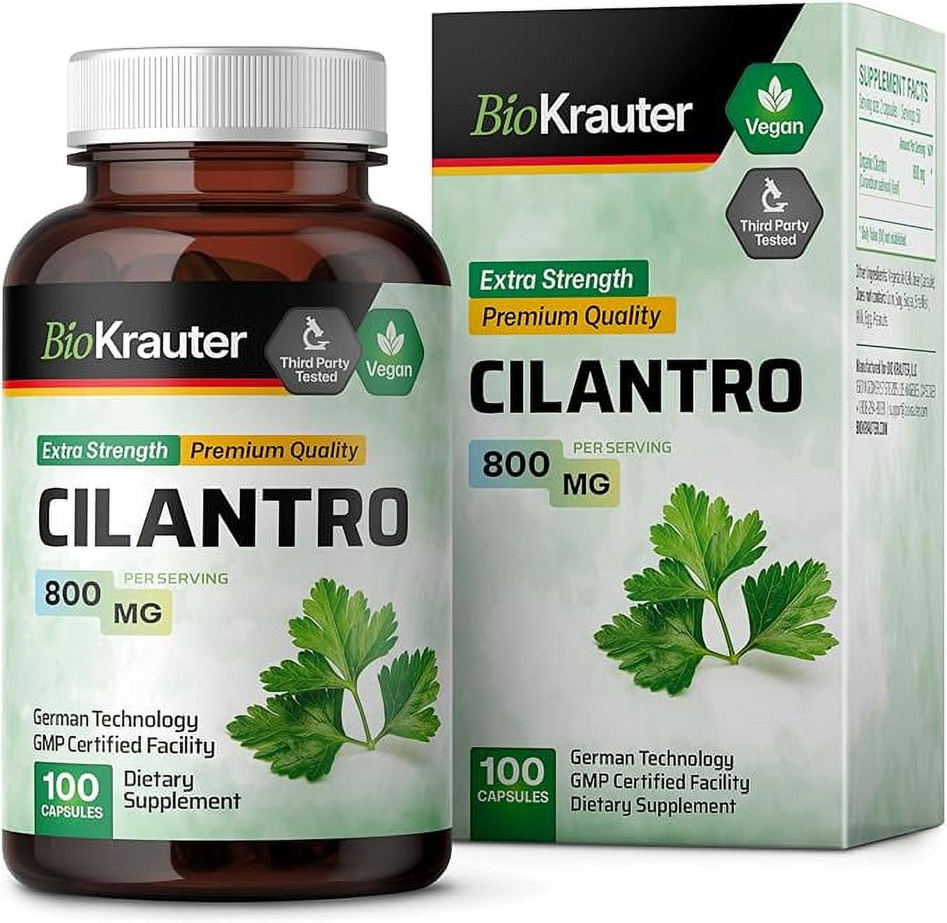 Cilantro Supplement Organic Cilantro Capsules Rich Source of Antioxidants Natural Body