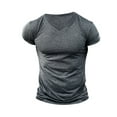 thumbnail image 1 of Cilcicy Men Basic Casual Pullover Short Sleeve V-Neck Plain T-Shirts, 1 of 2