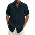 thumbnail image 1 of Cilcicy Men's Short Sleeve Casual Lapel Button Shirt, 1 of 4