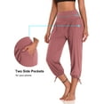 thumbnail image 1 of Cilcicy Women Casual Yoga Jogger Pants High Waisted Training Leggings with Pockets Calf-Length Pants, 1 of 6