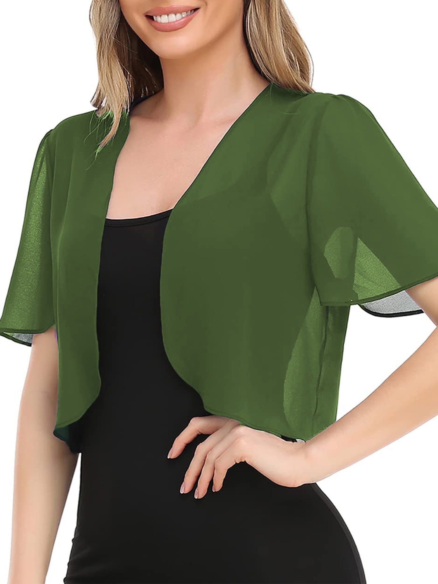 Bamboo Blend Breathable Summer Cropped Shrug Cardigan