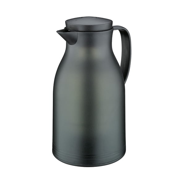 Cilio Monza Insulated Beverage Server Tempered Glass Core Black 34 oz