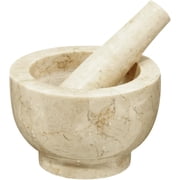 Cilio Prosecco Marble Mortar and Pestle Cream 2 Inch
