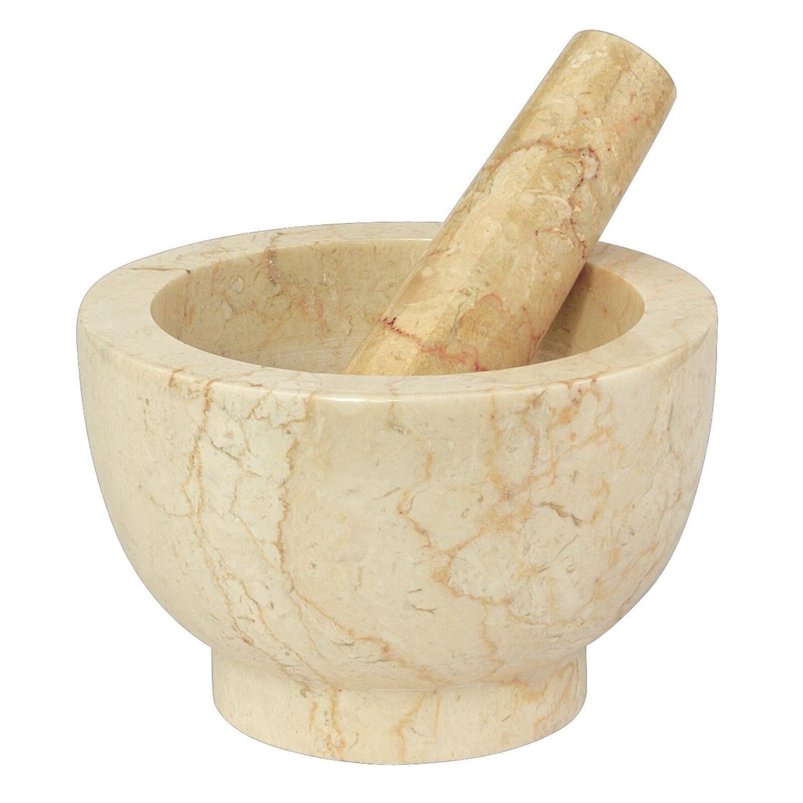 Ivory Marble Mortar and Pestle Set for Efficient Grinding