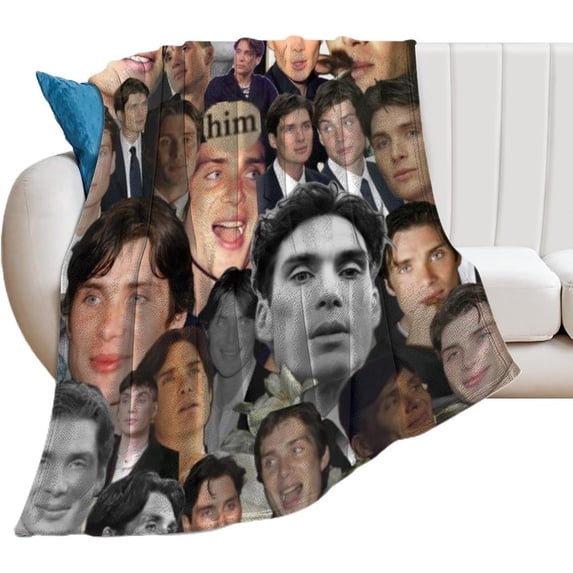 Cillian Murphy Blanket Cool #7 Throw Blankets Ultra Soft Flannel Lightweight Throws for Couch, Bed, All Seasons Use 30"*40"(76 * 100cm)