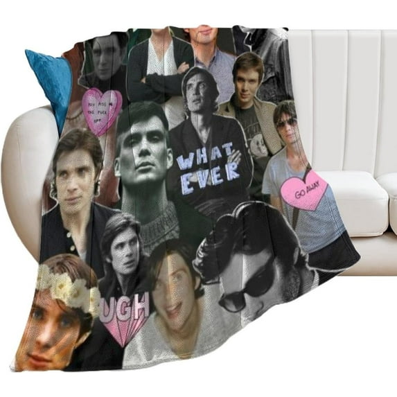 Cillian Murphy Blanket Cool #7 Throw Blankets Ultra Soft Flannel Lightweight Throws for Couch, Bed, All Seasons Use 30"*40"(76 * 100cm)