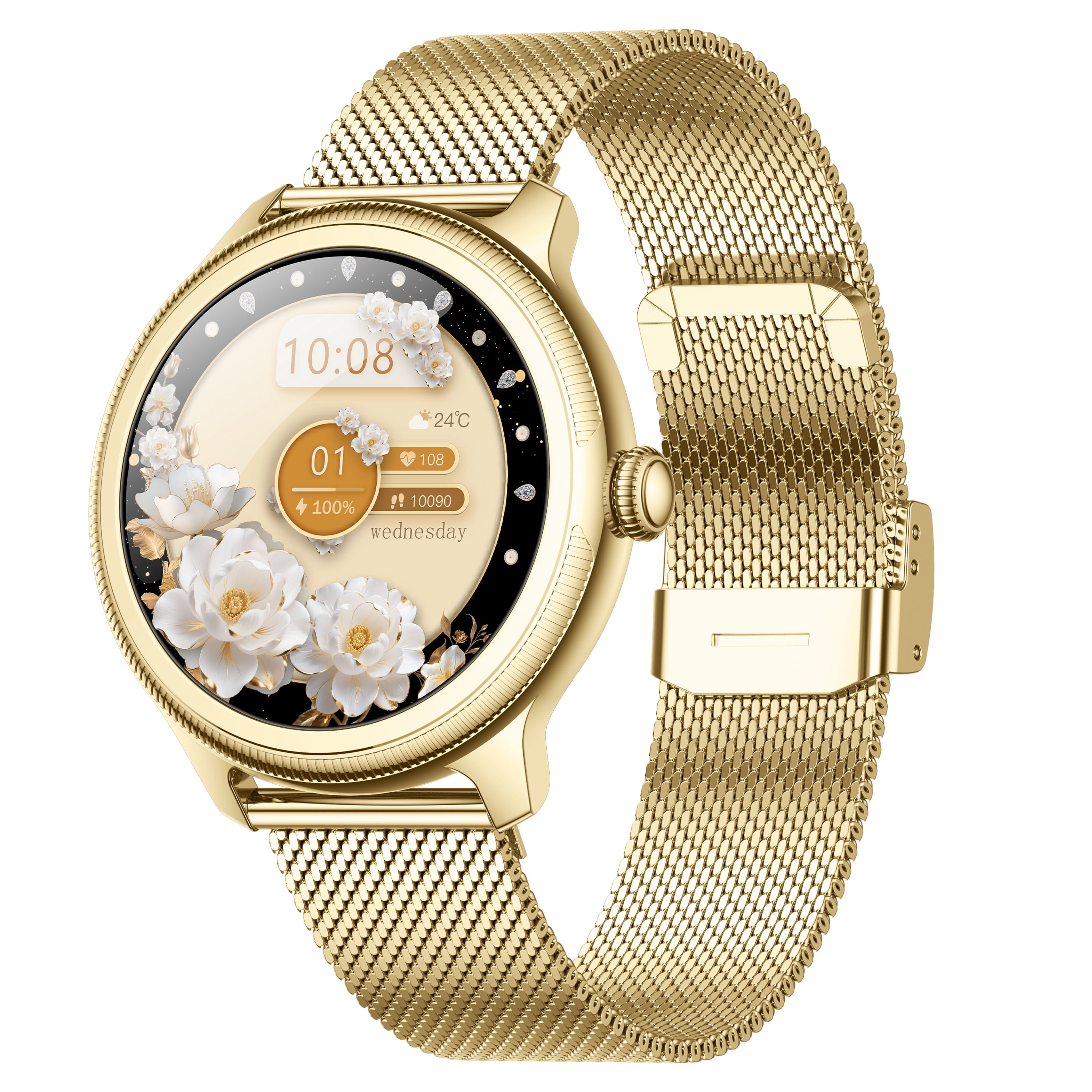 Cillso Smart Watch for Women, Elegant Round Smartwatch with 1.19 ...