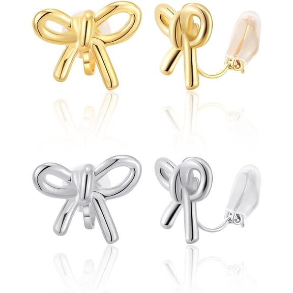 Cilp-On Bow Earrings Non Pierced Ribbon Bow Dangle Drop Tassel Statement Earring For Women Dangling Long Chain Earrings（Gold And Silver）","Turbo_Loading_Text":"Loading Your Order Summary"},"[Z6688]