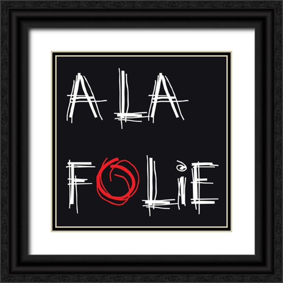 Cilpa, Audrey and Fabrice 12x12 Black Ornate Wood Framed with Double Matting Museum Art Print Titled - A la folie