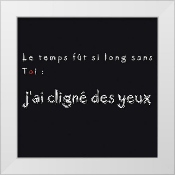 Cilpa, Audrey and Fabrice 12x12 White Modern Wood Framed Museum Art Print Titled - Le temps fu^t