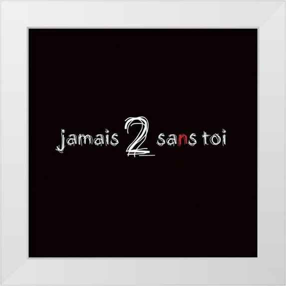 Cilpa, Audrey and Fabrice 20x20 White Modern Wood Framed Museum Art Print Titled - Jamais 2