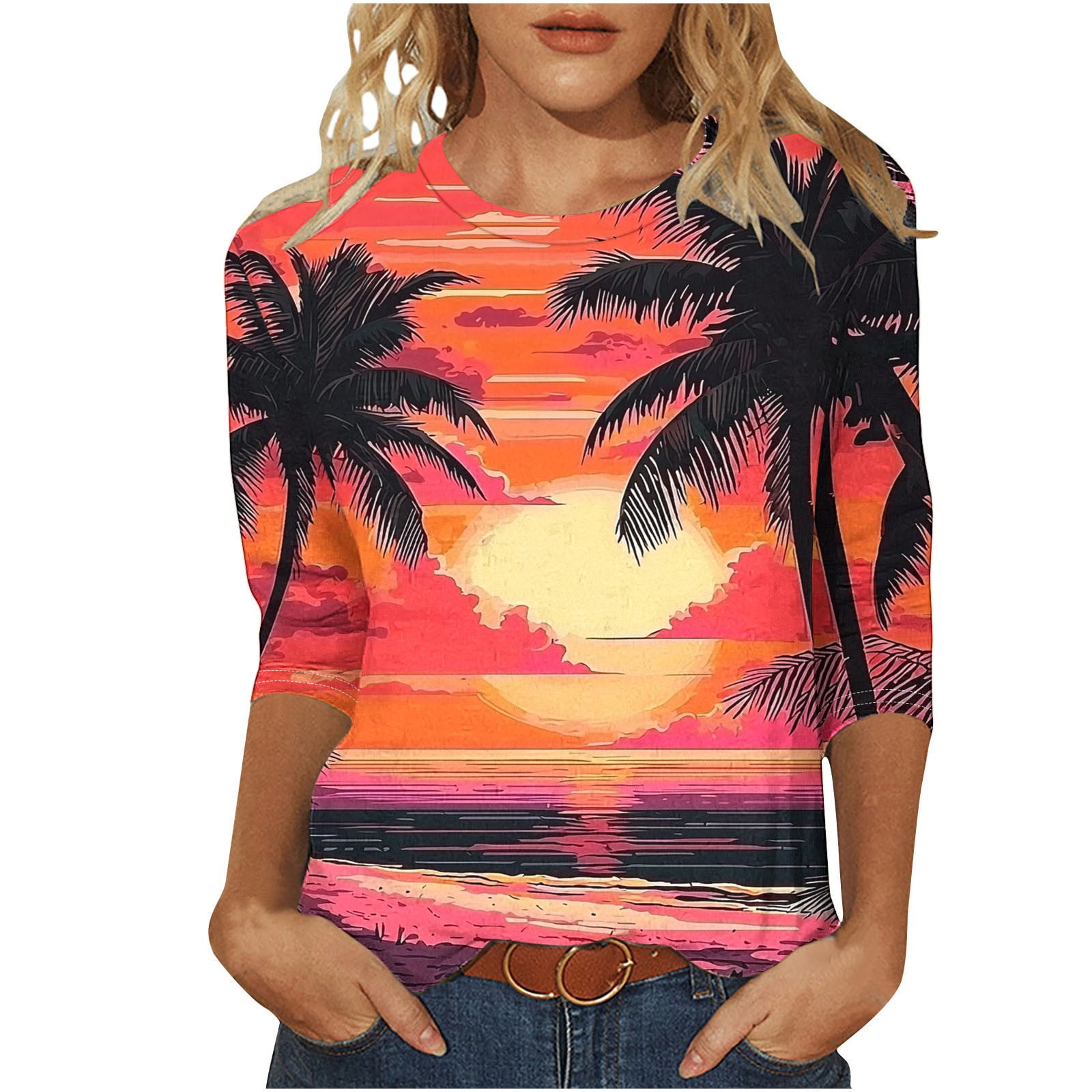 Women's Graphic Tee – Sunflower Cottagecore Design, Cotton Blend, Loose Fit Short Sleeve | Casual Boho T-Shirt For Spring & Summer - View #10