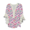 thumbnail image 1 of Cilsoka 3/4 Sleeve T Shirts for Women Button down Shirts for Women Work Fashion Tops for Women Dressy Sexy Tops for Women Going out Work Blouses for Women Fall My Orders, 1 of 4