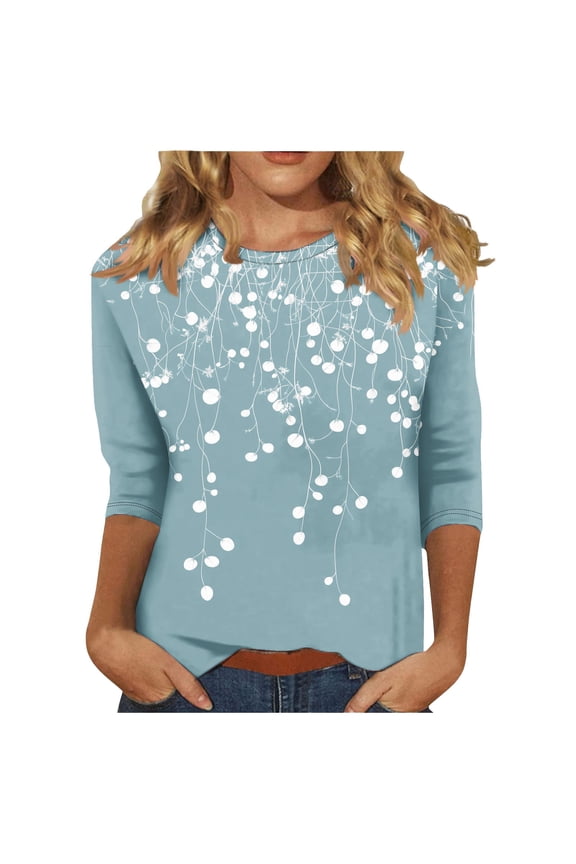 3/4 Sleeve T Shirts for Women Fall Shirts Women Trendy Long Sleeve Dressy Tops for Women Night out Tunics for Women 2025 Linen Dressy Blouses for Women Elegant Evening White My Orders