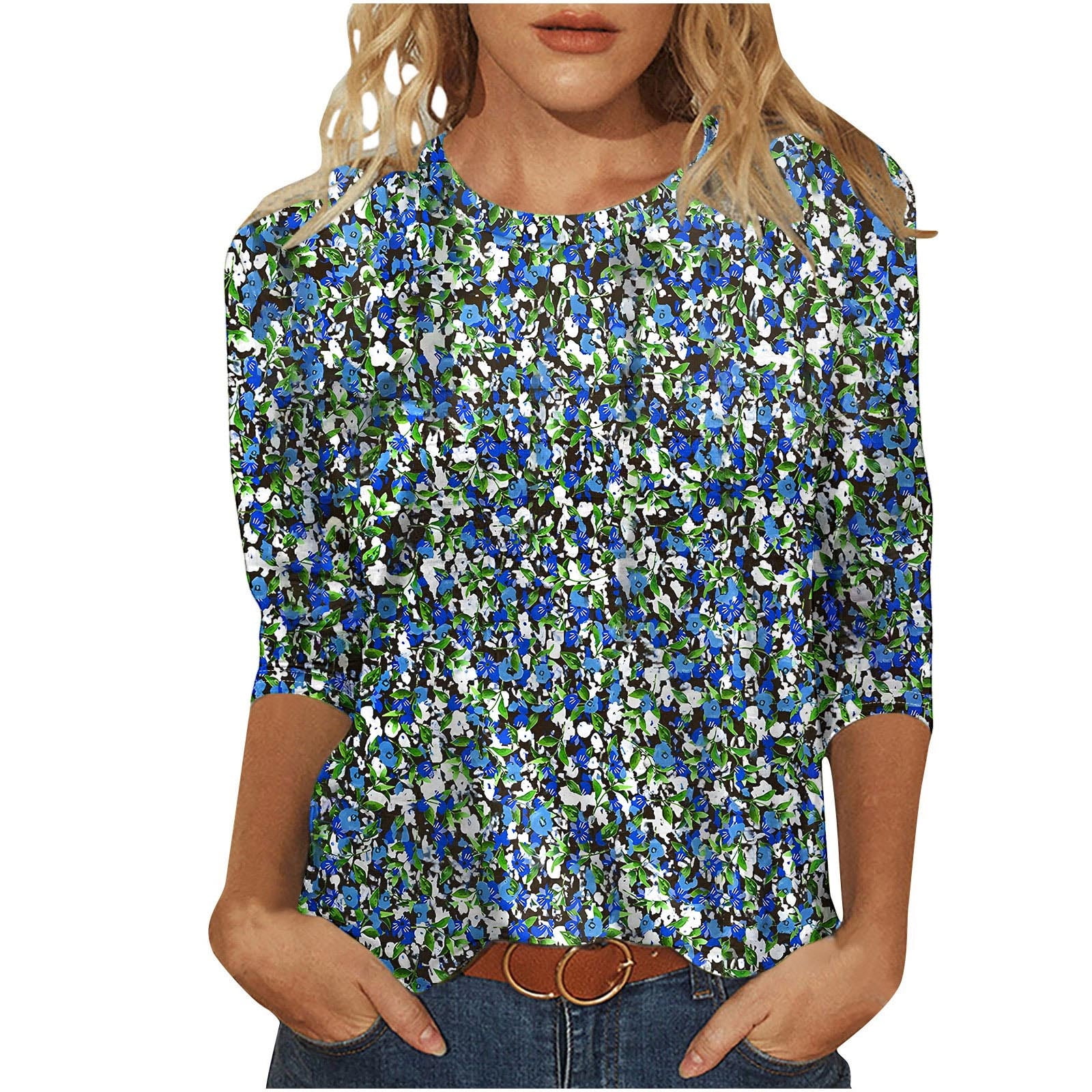 Women's Graphic Tee – Sunflower Cottagecore Design, Cotton Blend, Loose Fit Short Sleeve | Casual Boho T-Shirt For Spring & Summer - View #5