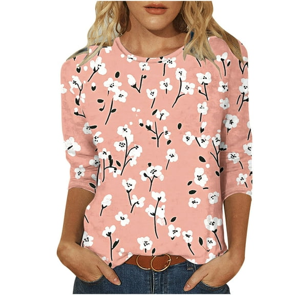 Cilsoka 3/4 Sleeve T Shirts for Women V Neck T Shirts for Women Black Pullover Tops for Women Womens Tunic Tops Dressy Casual 3/4 Sleeve Plus Size Blouses for Women Fall My Orders