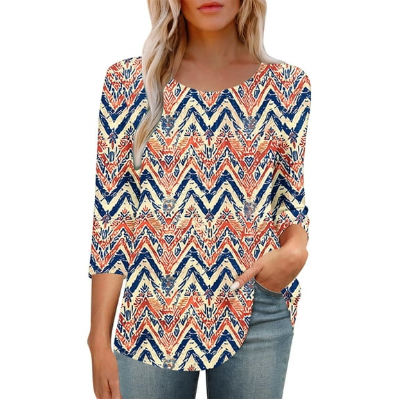 Cilsoka 3/4 Sleeve T Shirts for Women White Tshirts for Women Crew Neck Knit Pullover Tops for Women Tunic Tops Loose Fit Chiffon Blouses for Women Plus Size My Orders