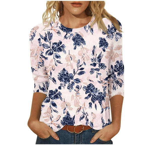 Cilsoka 3/4 Sleeve T Shirts for Women Women's Long Sleeve Shirts Button down Cute Tops for Women Going out Plus Active Tops for Women Long Sleeve Work Blouses for Women Office My Orders