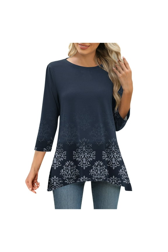 3/4 Sleeve T Shirts for Women Womens Graphic T Shirts Trendy Workout Tops for Women Long Sleeve Fitted Sexy Tops for Women 2025 3/4 Length Sleeve Womens Tops Cotton Only My Orders