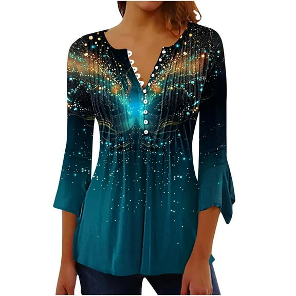 Cilsoka 3/4 Sleeve T Shirts for Women Womens Long Sleeve T Shirts Fall Womens Cotton Turtleneck Long Sleeve Tops Tunic Tops for Leggings Fall V Neck Tops for Women Dressy My Orders