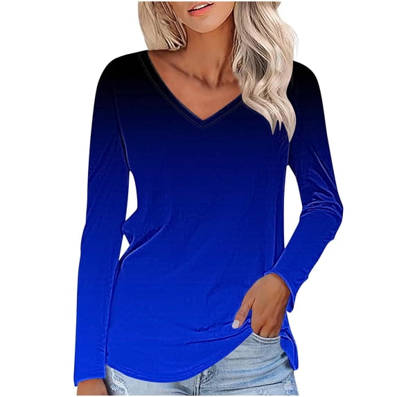 Cilsoka Black Shirts for Women V Neck Womens Fall Winter Tops Long Sleeve Basic Tees for Women Cotton Pack Plus Size Blouses for Women 3x My Orders past Orders