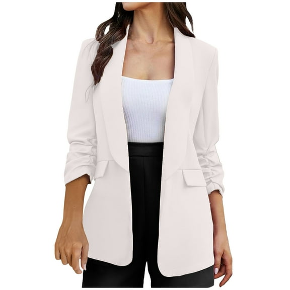 Cilsoka Blazers for Women Plus Size Black Womens Blazers for Work Casual 3/4 Sleeve Womens Jacket Lightweight Dressy Casual My Orders past Orders