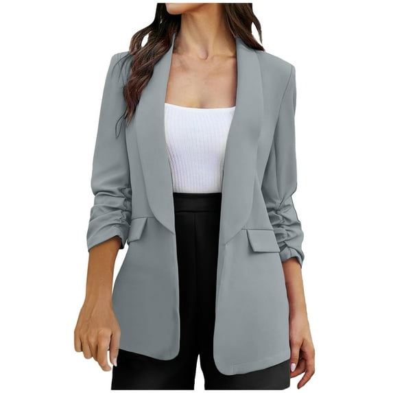 Cilsoka Blazers for Women Plus Size Short Womens Blazers for Work Professional Long Sleeve Long Winter Jackets for Women Trendy My Orders past Orders