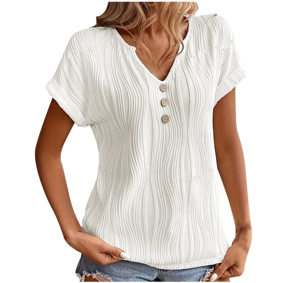 Cilsoka Short Sleeve Shirts for Women Cotton Womens Tank Tops With Built In Bra Tunics for Women 2025 Plus Size 3X Womens Blouses Short Sleeve Linen