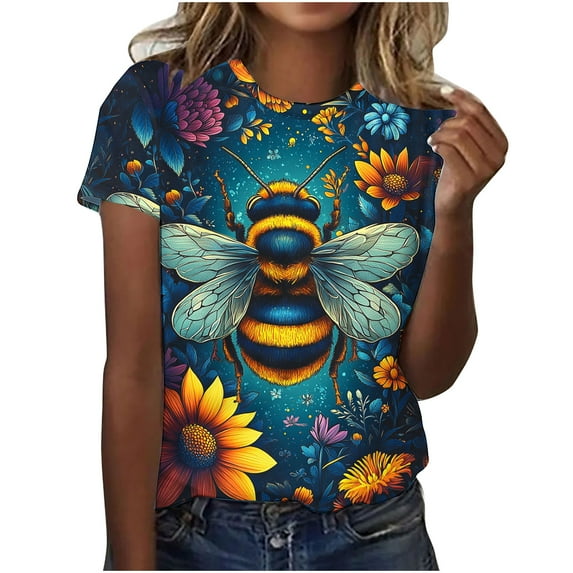 Cilsoka Womens Graphic Shirts Cotton Summer Tops for Women 2025 Vacation Trendy Plus Size Tunics for Women 2025 Cotton Chiffon Blouses for Women Dressy