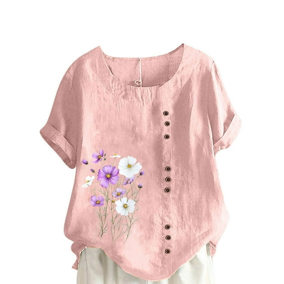 Cilsoka Womens T Shirts Graphic Tees Trendy Womens Casual Tops Trendy Summer Womens Graphic Tees Summer Blouses for Women Summer Casual