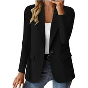 CILSOKA Crop Blazers for Women Trendy Black Business Casual Jacket Women Womens Jackets Winter Long My Orders past Orders