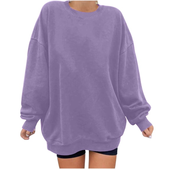 Cilsoka Cute Hoodies for Women Trendy Plain Crewneck Sweatshirt Women Crop Sweatshirts for Women Soft Graphic Tops for Women Trendy My Orders past Orders