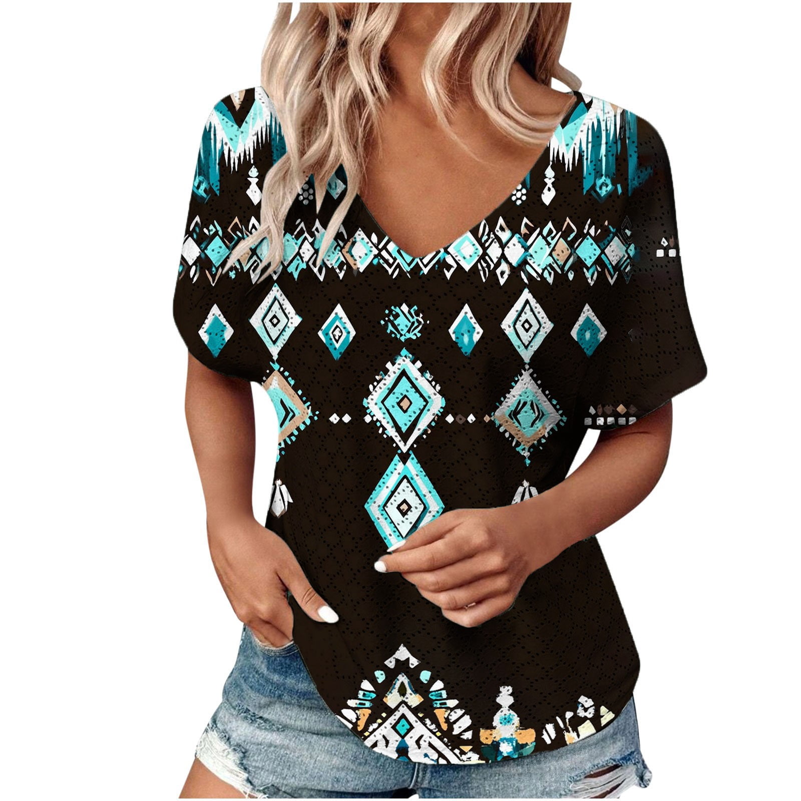 Cilsoka Graphic Tees for Women Tops for Women 2026 Summer Short Sleeve ...