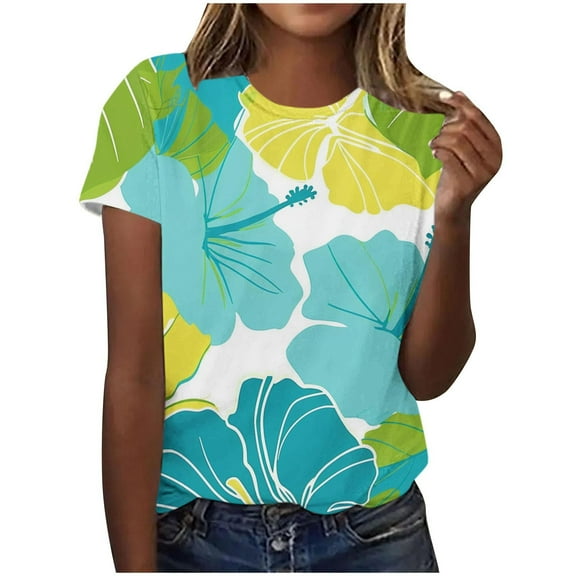 Cilsoka Hawaiian Shirts for Women Petite Tops for Women Trendy Summer Plus Size Tunic Tops for Women Cotton Plus Size Blouses for Women Dressy Casual My Orders Placed