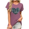 thumbnail image 1 of Cilsoka Hawaiian Shirts for Women Petite Flowy Tops for Women Cropped Graphic Tees for Women V Neck Blouses for Women Casual My Orders Placed, 1 of 5