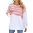 thumbnail image 1 of Cilsoka Hoodies for Women Graphic Design Lightweight Sweatshirts for Women Zip Loose Pullover Tops for Women Womens Tops Black and White Stripe My Orders past Orders, 1 of 5