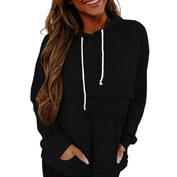 Cilsoka Lightweight Hoodie Women Cotton White Crewneck Sweatshirt Women Pullover Sweatshirts for Women Trendy Pullover Tops for Women My Orders past Orders