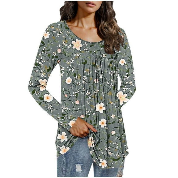 Cilsoka Long Shirts for Women Pack Womens 3/4 Sleeve T Shirts Cotton Basic Oversized Cropped Tees for Women Womens Blouses Long Sleeve Work My Orders past Orders