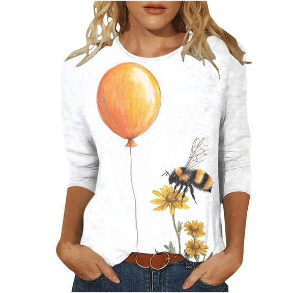Cilsoka Long Sleeve Shirts for Women Cotton Blend Tops for Women Trendy Fall Winter 2025 Graphic Tees for Women Trendy Vintage 3/4 Length Sleeve Womens Tops My Orders past Orders
